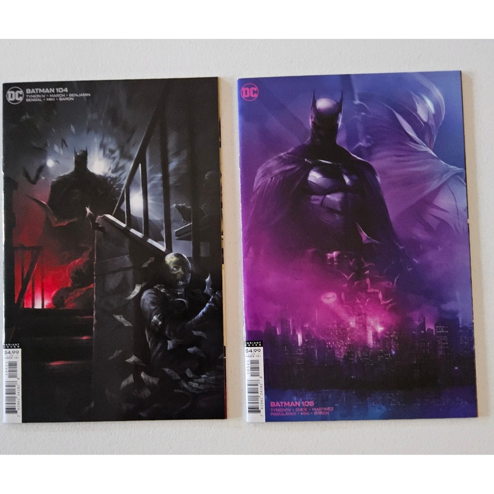Batman #104 & #105 Variant Covers‎ DC Comics Dark Knight Gotham Lot